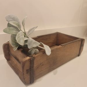 Antique wood and brass brick mold.